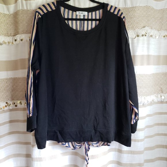 William Rast | Keyhole Tie Back Striped Sweater - Picture 1 of 8